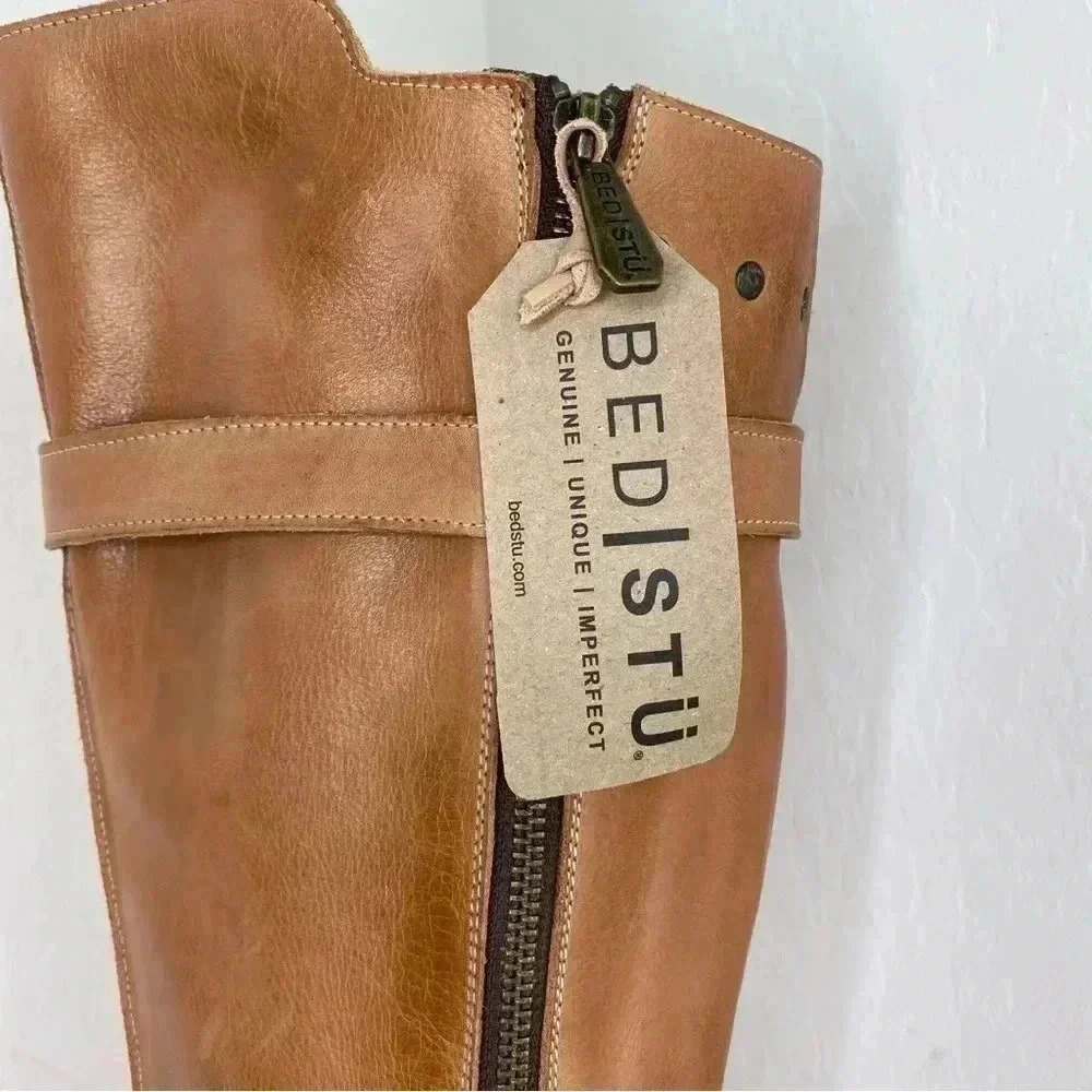 NEW Bed Stu Ceretti Leather Platform Tall Boots Rustic Tan Women’s Size … - Picture 8 of 16